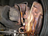 Photo of Rolls Royce rust brake pipes hanging in mid air